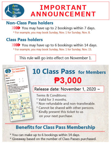 OUR CLASS PASS IS BACK!