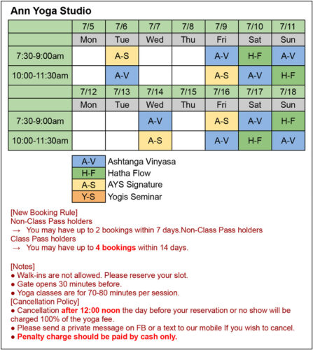 AYS Schedule from July 5_ 2012